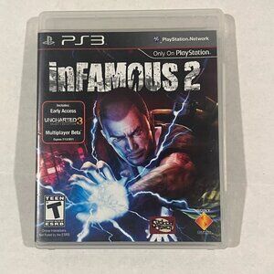 Infamous 2, Playstation 3, Complete w Manual, Clean Preowned Tested